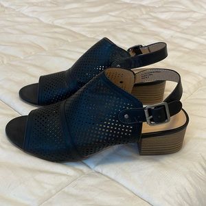 Black open toe sandals